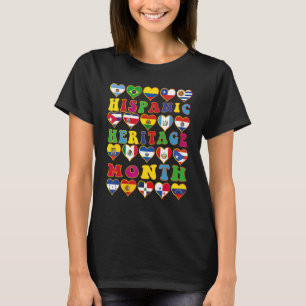 Hispanic Heritage Month National Latino Countries  T-Shirt