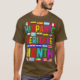 Hispanic Heritage Month National Latino Countries  T-Shirt