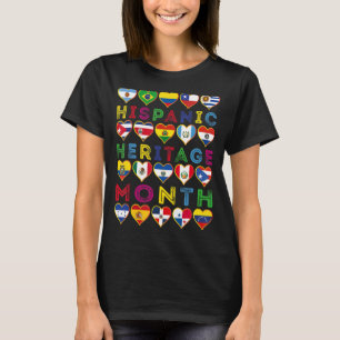 Hispanic Heritage Month National Latino Countries  T-Shirt