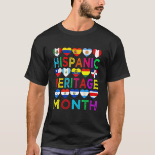 Hispanic Heritage Month National Latino Countries T-Shirt