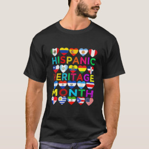 Hispanic Heritage Month National Latino Flags Coun T-Shirt