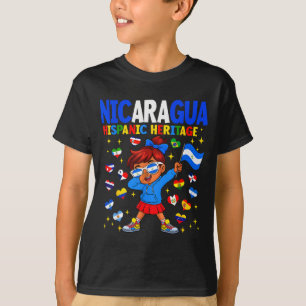 Hispanic Heritage Month Nicaragua Flag Nicaraguan T-Shirt