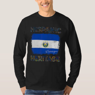 Hispanic Heritage Month Nicaragua Flag Nicaraguan  T-Shirt