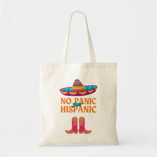 Hispanic Heritage Month No Panic Hispanic Funny  Tote Bag