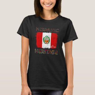 Hispanic Heritage Month Peru Flag Latino Peruvian T-Shirt