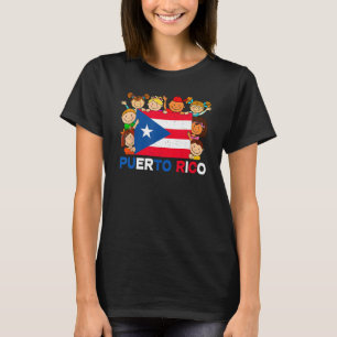 Hispanic Heritage Month Puerto Rico Kids Boys Girl T-Shirt