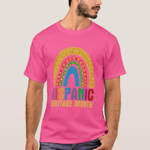 Hispanic Heritage Month Rainbow Pride Design T-Shirt