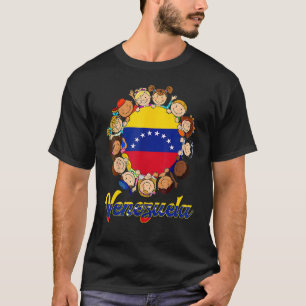 Hispanic Heritage Month Venezuela Kids Boys Girls T-Shirt