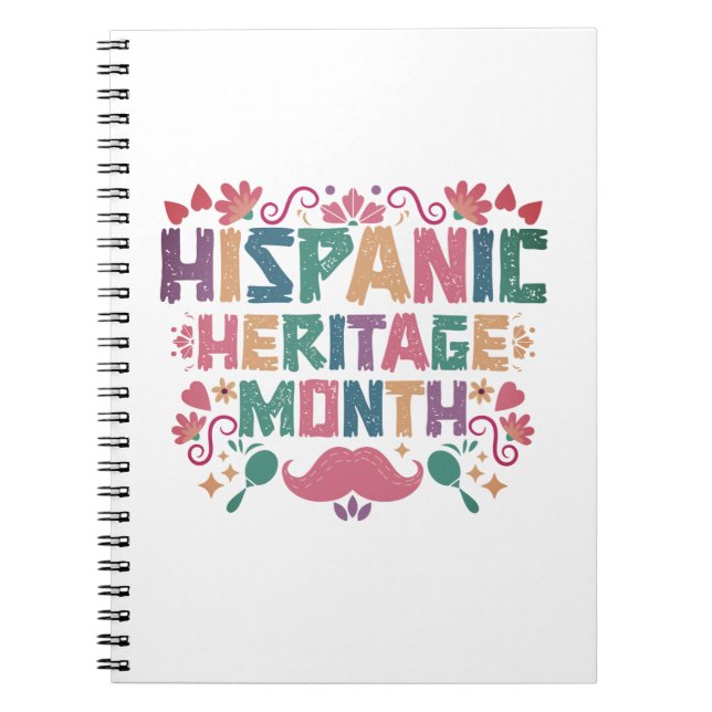 Hispanic Heritage Month Warm Colours  Notebook (Front)