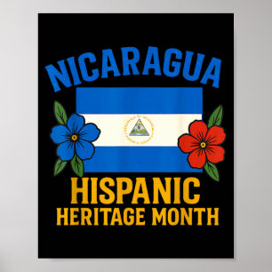 Hispanic Heritage Nicaragua National Month Nicarag Poster