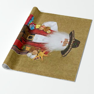 Hispanic Mexican Southwestern Texan Santa Claus Wrapping Paper