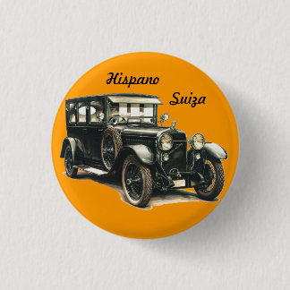 HISPANIC SWITZERLAND CLASSIC CAR 3 CM ROUND BADGE