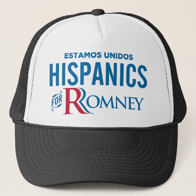 Hispanics for Romney Trucker Hat (Front)