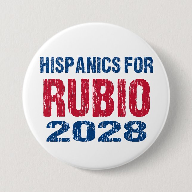 Hispanics for Rubio 2028 7.5 Cm Round Badge (Front)