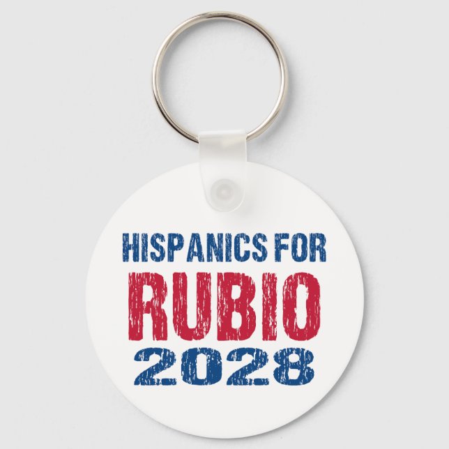 Hispanics for Rubio 2028 Key Ring (Front)