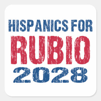 Hispanics for Rubio 2028 Square Sticker