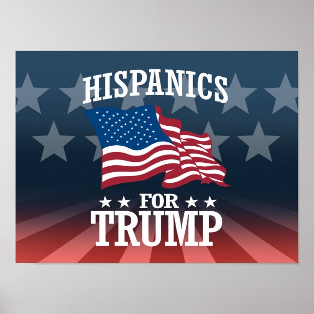 HISPANICS FOR TRUMP POSTER (Front)