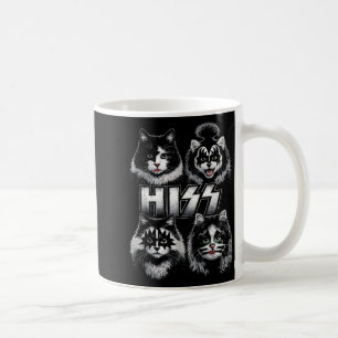 Hiss Cat Funny Kittens Rock Music Lovers Birthday Coffee Mug