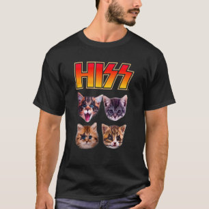Hiss Cats  Cat  Kittens Rock Music Cat Hiss T-Shirt