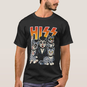 Hiss Cats Rock Kittens Kitty Rocking Music Cat Lov T-Shirt