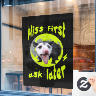 Hiss First Ask Later Funny Opossum Humour