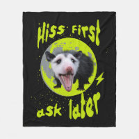 Hiss First Ask Later Funny Opossum Humour 