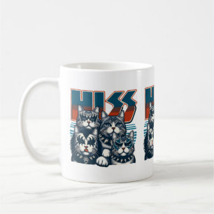 HISS Funny Cat Band Parody Cat Lovers & Pet Owners Coffee Mug