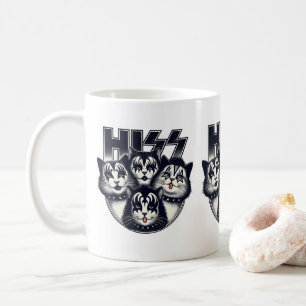 HISS Funny Cat Band Parody Cat Lovers & Pet Owners Coffee Mug