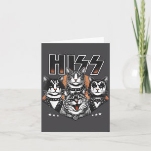 Hiss Funny Cats Kittens Rock Rockin Funny Cat  Card