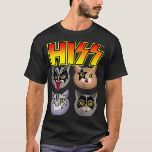 Hiss Funny Cats Kittens Rock Rockin Gift Tee Pun