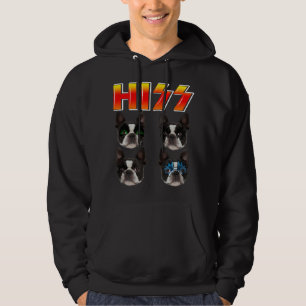 Hiss Funny Cute Boston Terrier Dog Lover Hoodie