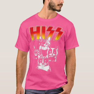 HISS Funny Cute Cat Mum Kitten Cats Lover Rock Gif T-Shirt