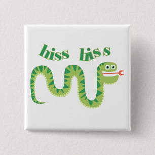 Hiss Hiss Snake 15 Cm Square Badge