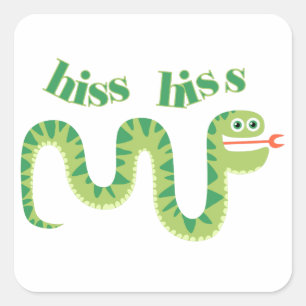Hiss Hiss Snake Square Sticker