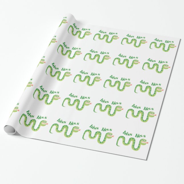 Hiss Hiss Snake Wrapping Paper (Unrolled)