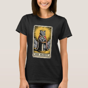 Hiss Majesty Tarot Card Mystic Cat Scratching Post T-Shirt