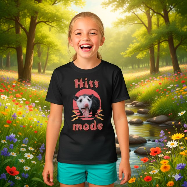 Hiss Mode Funny Opossum Hissing T-Shirt (Creator Uploaded)