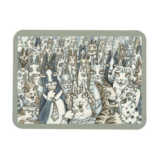 Hiss N' Fitz CAT PARTY MAGNET *Customise (Horizontal)