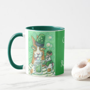 Hiss N' Fitz Cat Rat ST. PATRICK'S DAY COMBO MUG