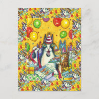 HISS N' FITZ CATS, KITTENS, MICE, FUNNY BIRTHDAY