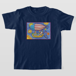 HISS N' FITZ CATS & MOUSE IN 4TH OF JULY ZEPPELIN T-Shirt