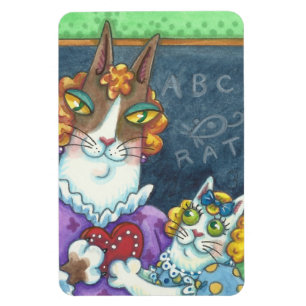 Hiss N' Fitz Cats TEACHER'S PET VALENTINE MAGNET