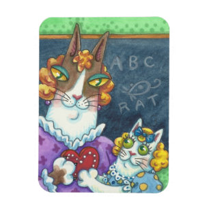 Hiss N' Fitz Cats TEACHER'S PET VALENTINE MAGNET
