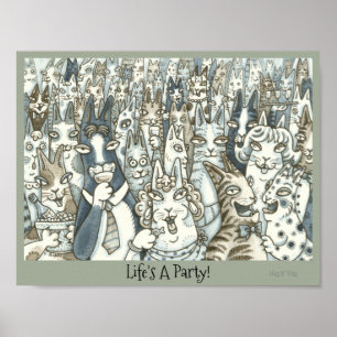 Hiss N' Fitz Party Cats POSTER