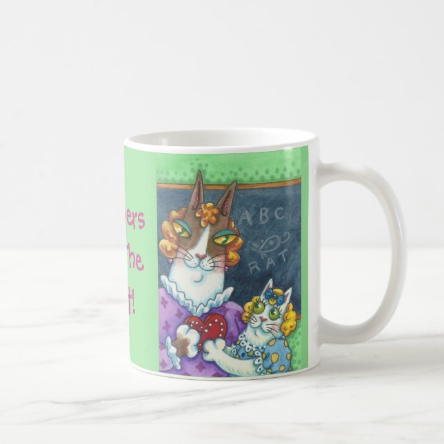 Hiss N' Fitz Teacher's Pet VALENTINE CAT MUG (Right)
