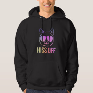 Hiss Off Cat Sunglasses Cute Halloween Hoodie