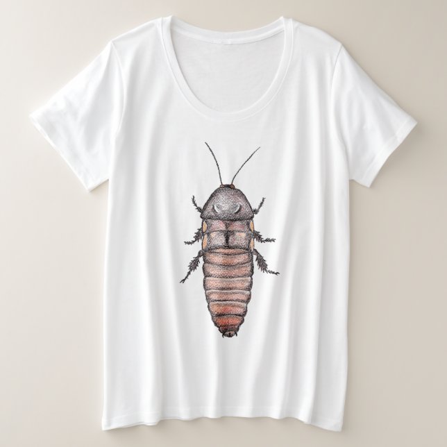 Hissing Cockroach Plus Size T-Shirt (Design Front)
