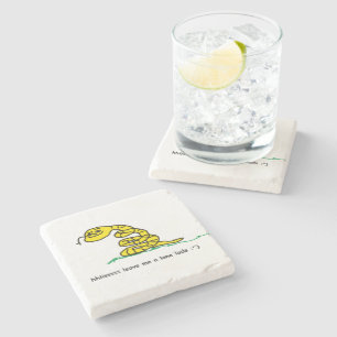 Hisssss Leave Me Alone Lads Gadsden Parody Stone Coaster