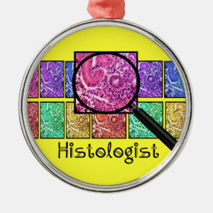 Histologist Gifts Magnified Cells Design Metal Tree Decoration