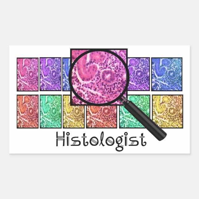 Histologist Gifts Magnified Cells Design Rectangular Sticker (Front)